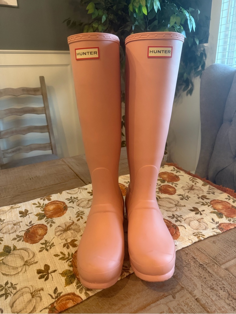 Hunter Pink Tall Women's Rain Boots